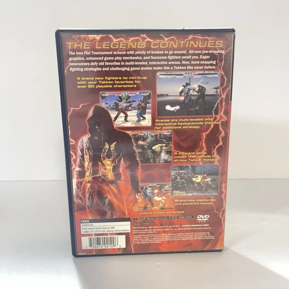 Tekken 4 (Sony PlayStation 2, PS2) - Complete CIB w/ Reg Card, TESTED WORKING